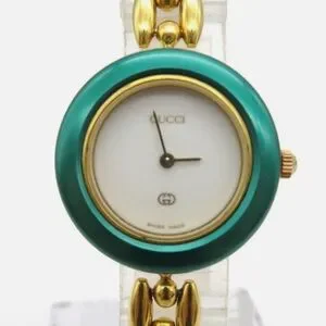 Gucci 14k Gold Plated Statement Watch Gucci 1400L Gold Plated Watch 25mm | eBay main image 3